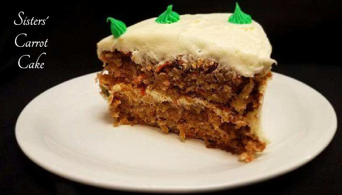 Sisters’ Carrot Cake on Restaurant Menu at Three Sisters Tavern and Grill