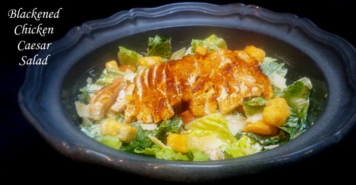 Blackened Chicken Caesar Salad on Restaurant Menu at Three Sisters Tavern and Grill