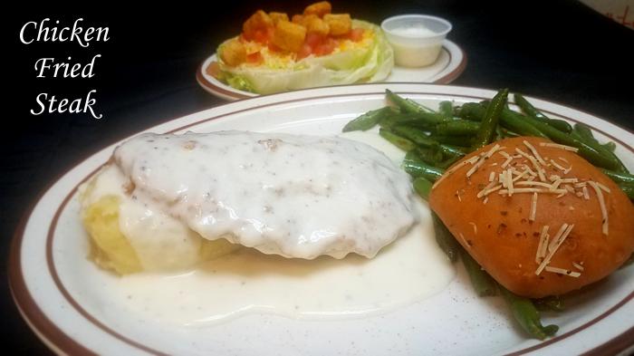 Chicken Fried Steak on Restaurant Menu at Three Sisters Tavern and Grill