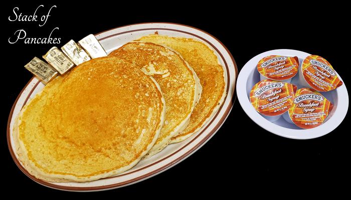 Stack of Pancakes on Breakfast Menu at Three Sisters Tavern and Grill